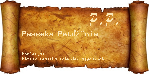 Passeka Petúnia névjegykártya